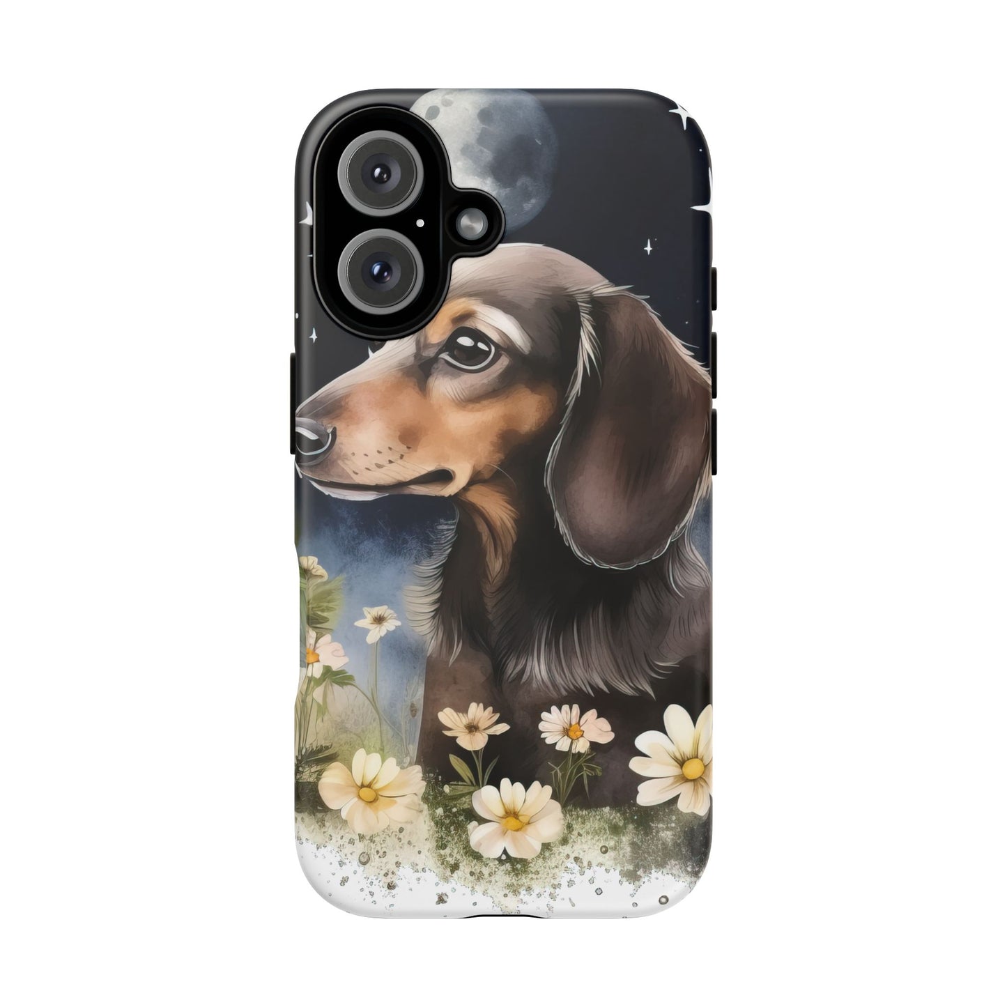 Vibrant Dachshund Moonlight Phone Case - Dog Apple Pixel Galaxy