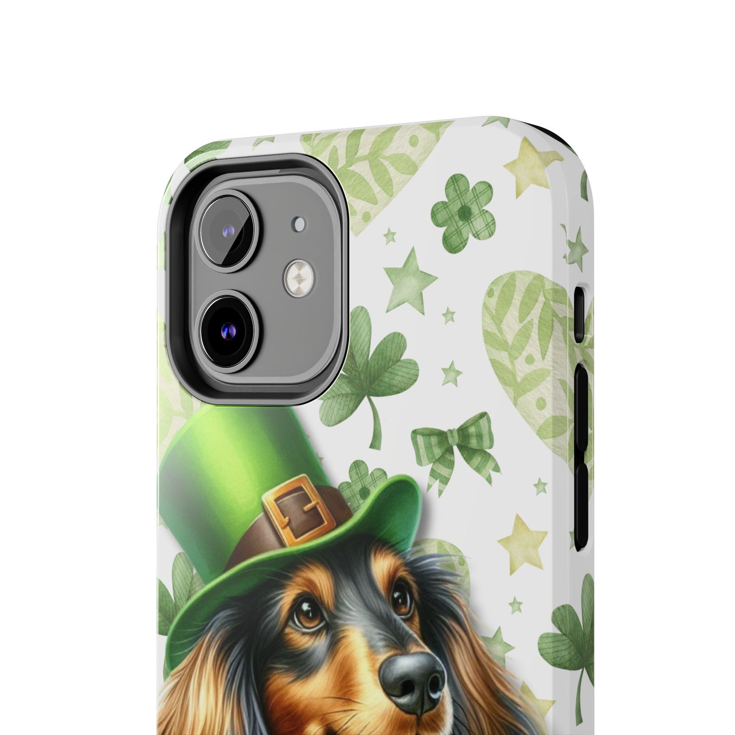 St Patricks Cute Dachshund Phone Case Dog Lover Gift Tough Phone Cover Patty