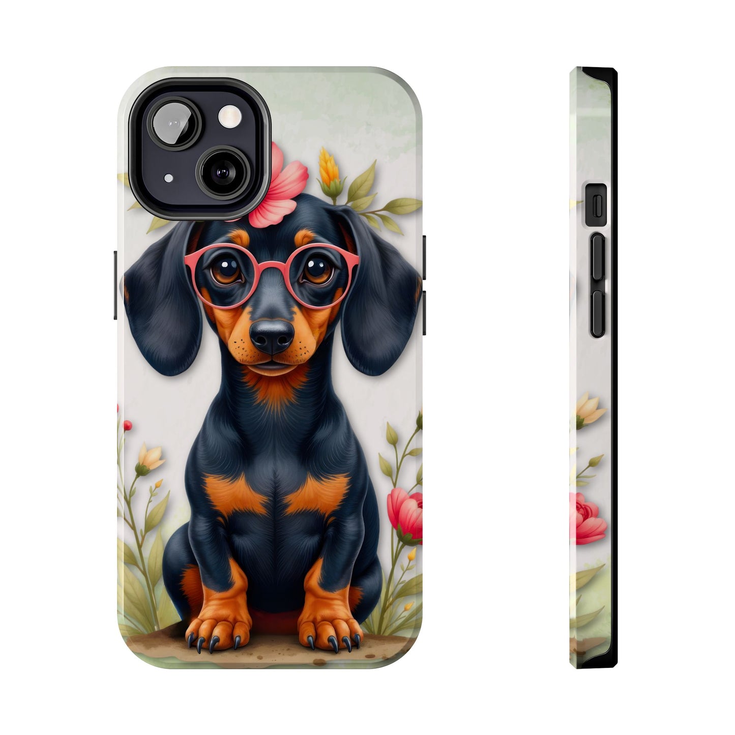 Cute Dachshund Phone Case, Dog Lover Gift, Tough Phone Cover, Pet Accessory,