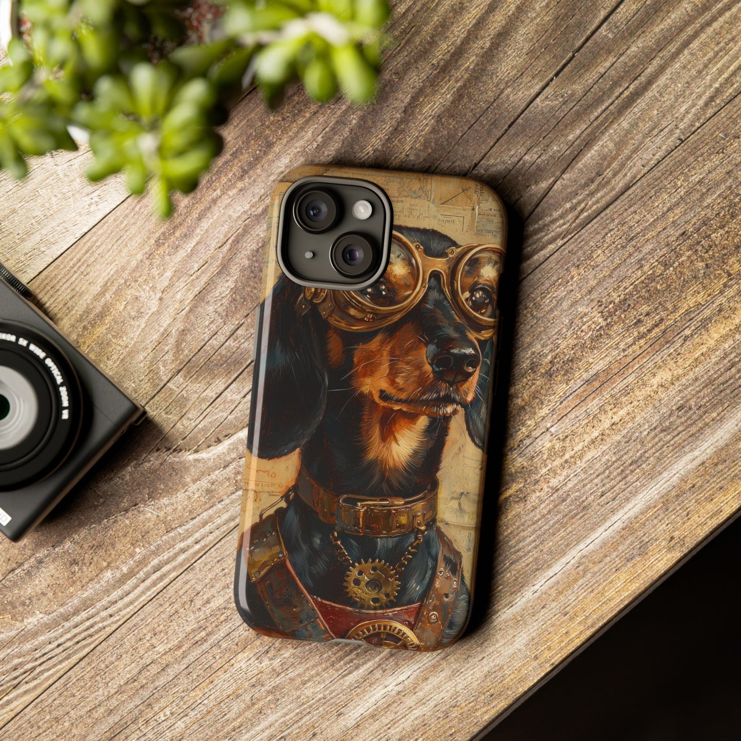 Steam Punk Dachshund Mens Phone Case - Dog Apple Pixel Galaxy