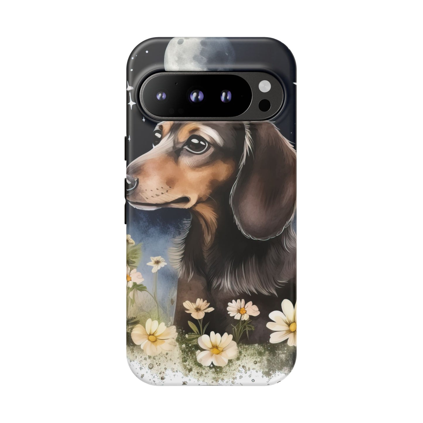 Vibrant Dachshund Moonlight Phone Case - Dog Apple Pixel Galaxy