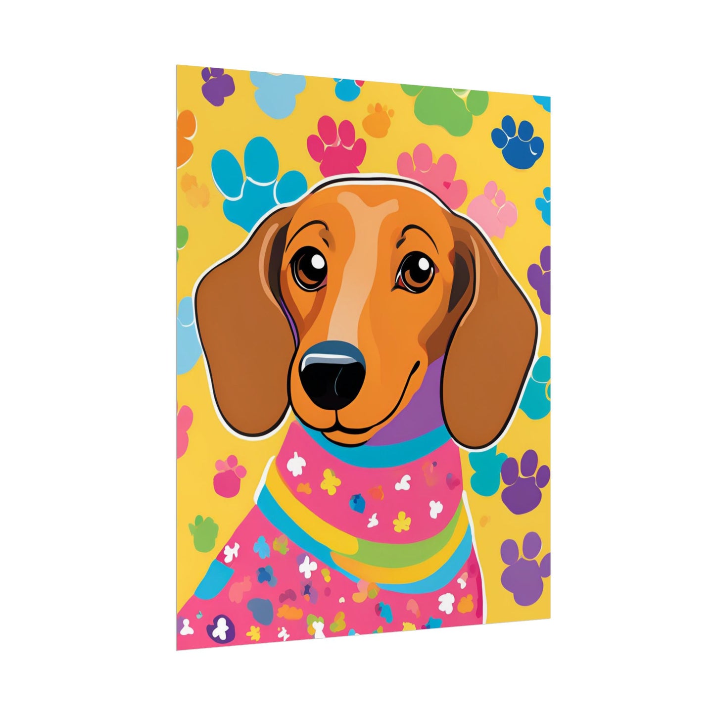 Dachshund Poster Dog Wall Art Animal Lover Kids Room Decoration Girls