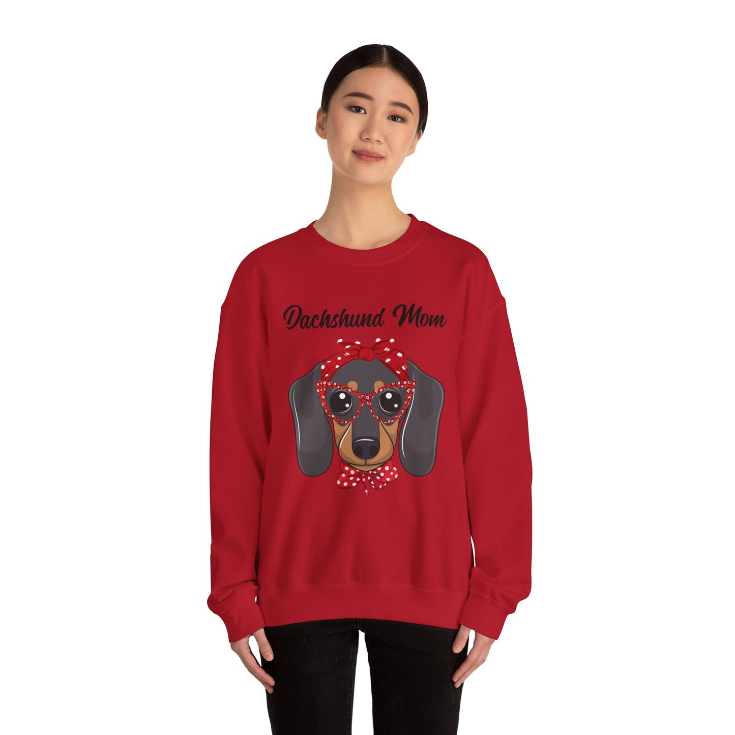 Dachshund Mom Sweatshirt, Dog Lover Gift, Funny Weiner Dog Jumper, Classic Sausage Dog Crewneck, Pet Owner Apparel Doxie