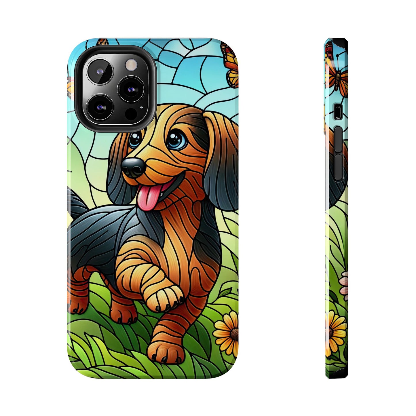 Cute Dachshund Phone Case, Dog Lover Gift, Tough Phone Cover, Pet Accessory,