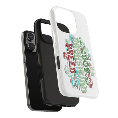 Dachshund Phone Case Dog Lover Gift Tough Phone Cover Doxie Word Art