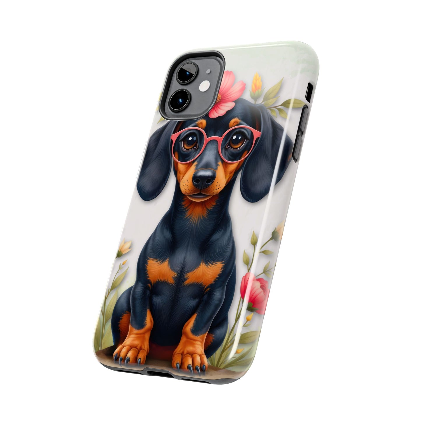 Cute Dachshund Phone Case, Dog Lover Gift, Tough Phone Cover, Pet Accessory,