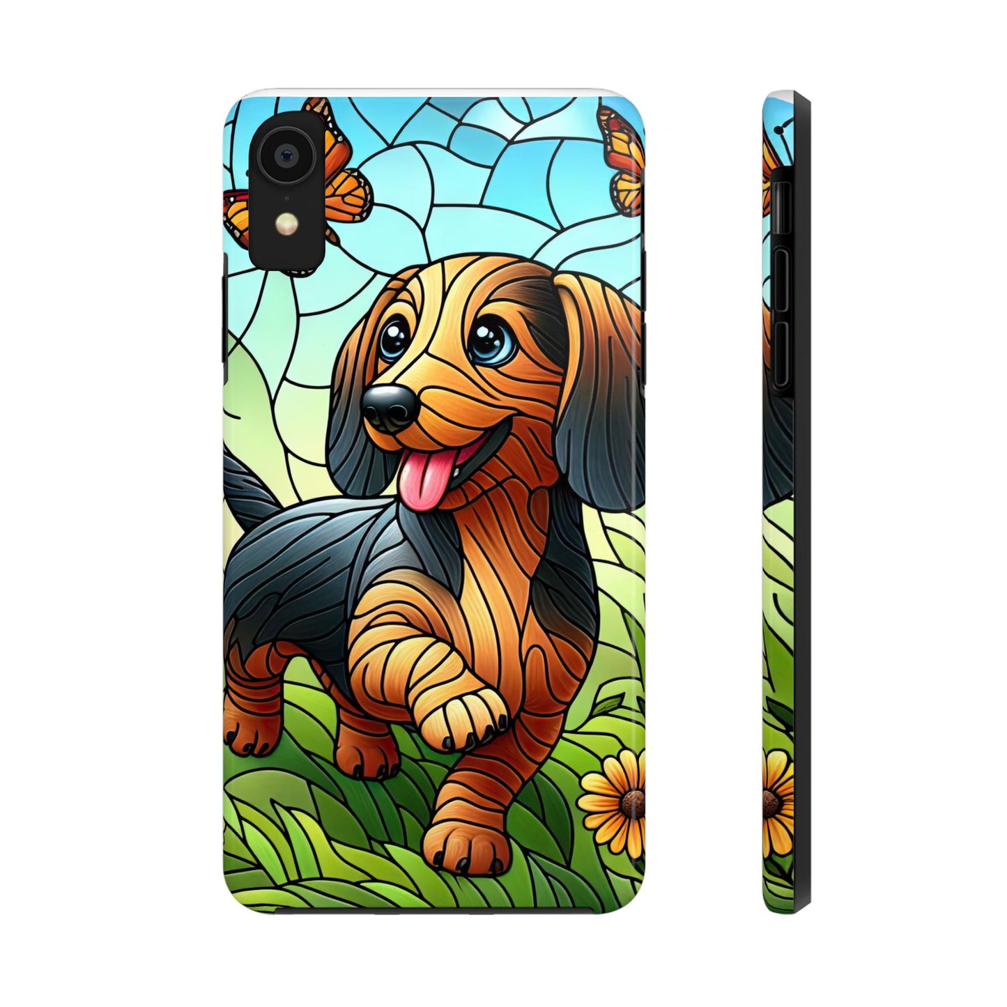 Cute Dachshund Phone Case, Dog Lover Gift, Tough Phone Cover, Pet Accessory,