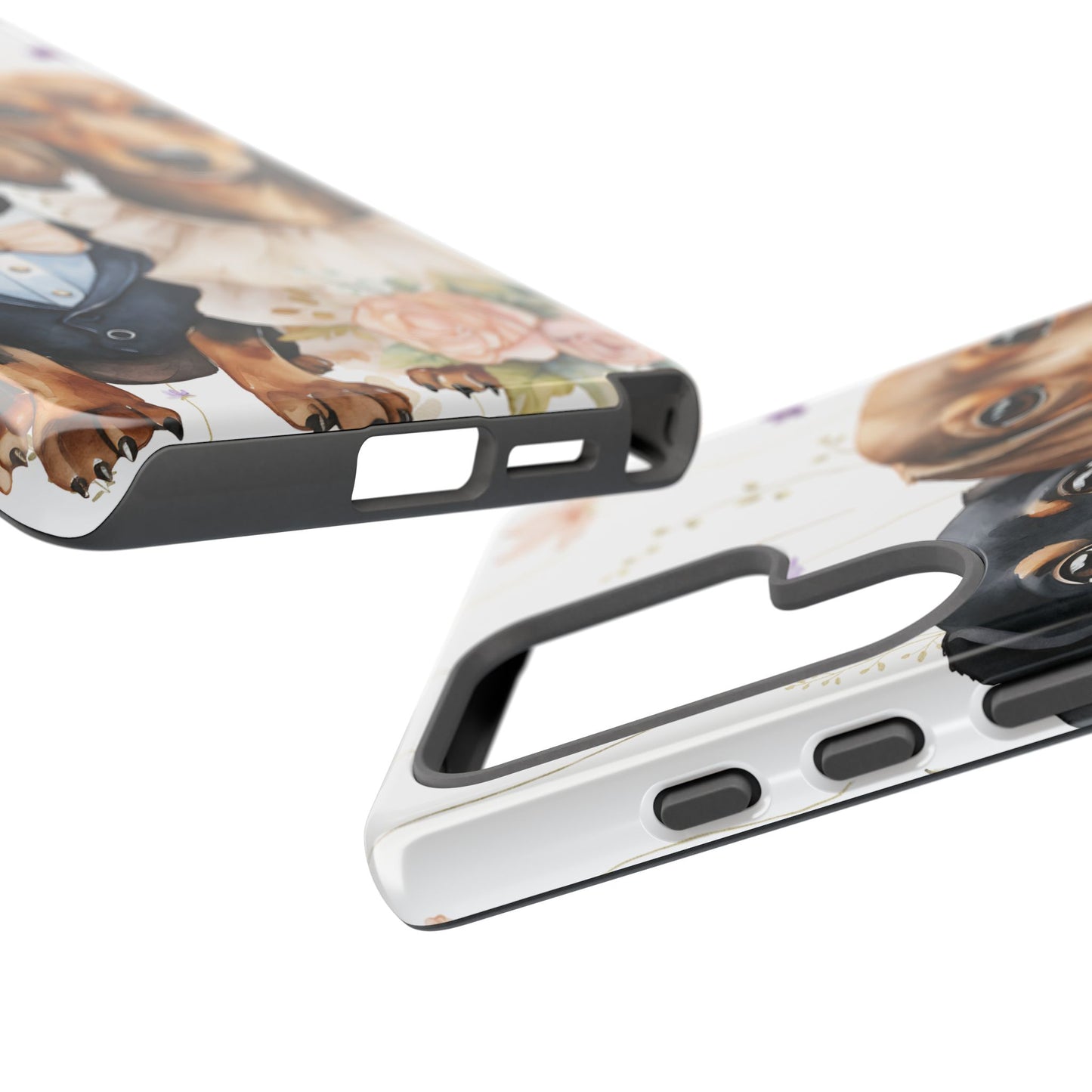 Wedding Dachshund Dog Phone Case - Bridal Gift Flower Girl Apple Pixel Galaxy