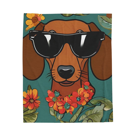 Dachshund Blanket, Cozy Throw, Dog Lover Gift, Animal Print Bedding, Weiner Dog