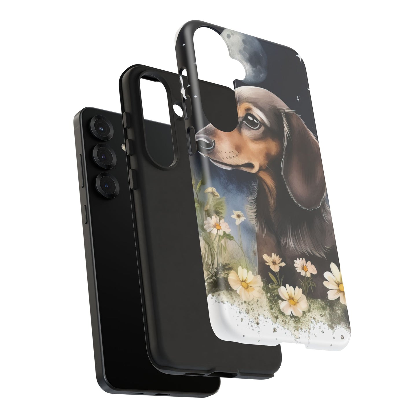 Vibrant Dachshund Moonlight Phone Case - Dog Apple Pixel Galaxy