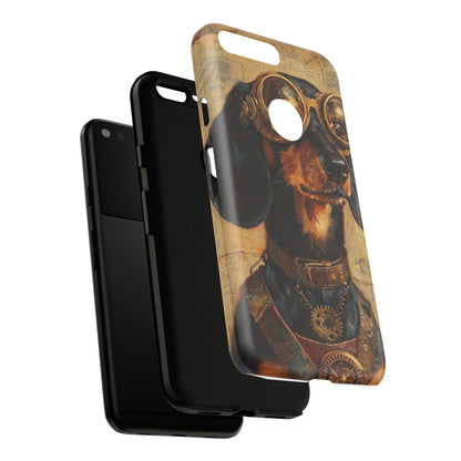 Steam Punk Dachshund Mens Phone Case - Dog Apple Pixel Galaxy