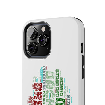 Dachshund Phone Case Dog Lover Gift Tough Phone Cover Doxie Word Art