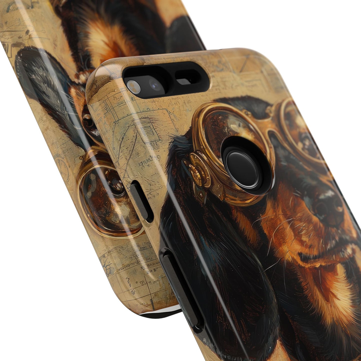 Steam Punk Dachshund Mens Phone Case - Dog Apple Pixel Galaxy