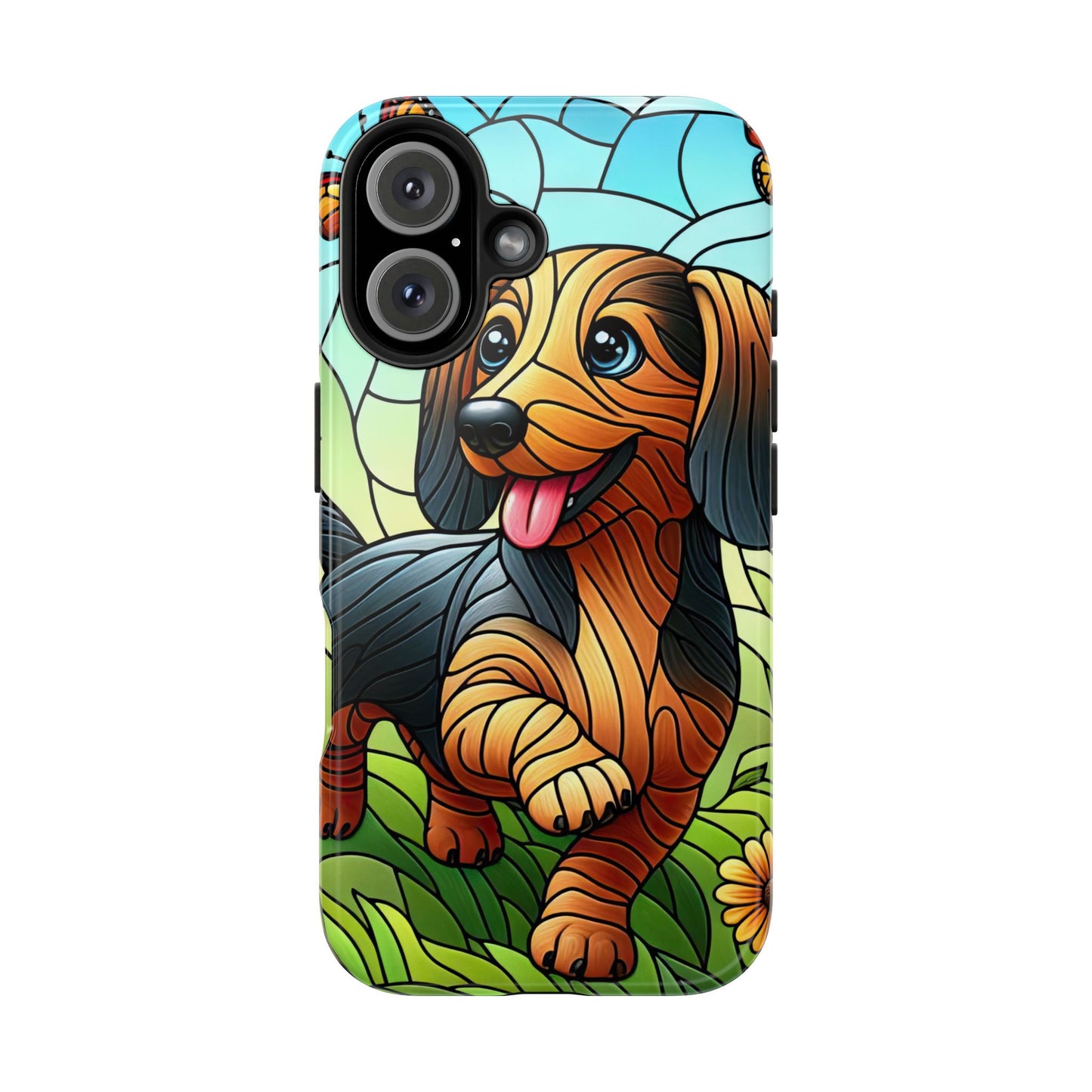 Cute Dachshund Phone Case, Dog Lover Gift, Tough Phone Cover, Pet Accessory,
