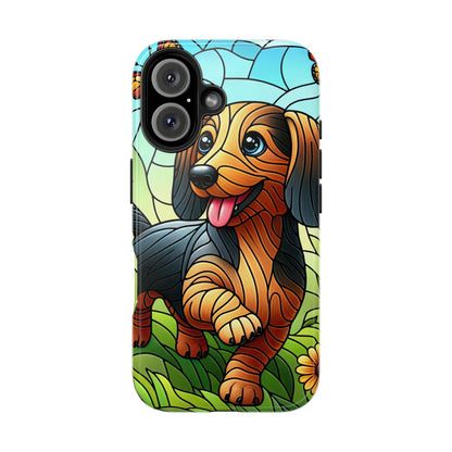Cute Dachshund Phone Case, Dog Lover Gift, Tough Phone Cover, Pet Accessory,