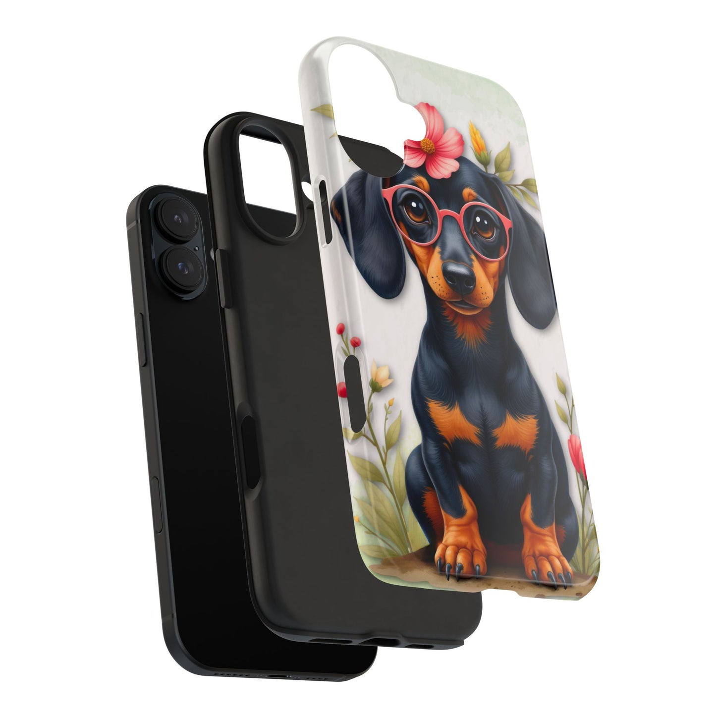 Cute Dachshund Phone Case, Dog Lover Gift, Tough Phone Cover, Pet Accessory,