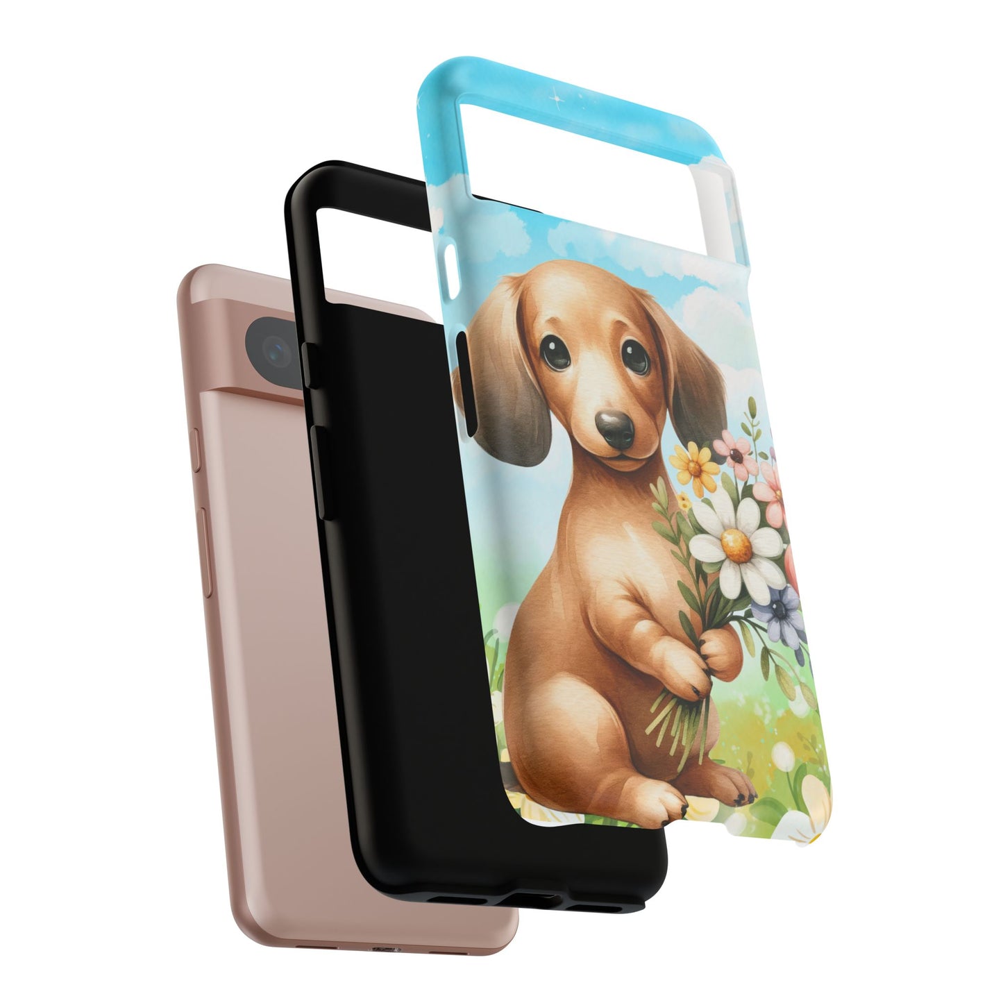 Watercolor Dachshund Dog Phone Case - Rescue Dog Apple Pixel Galaxy Spring