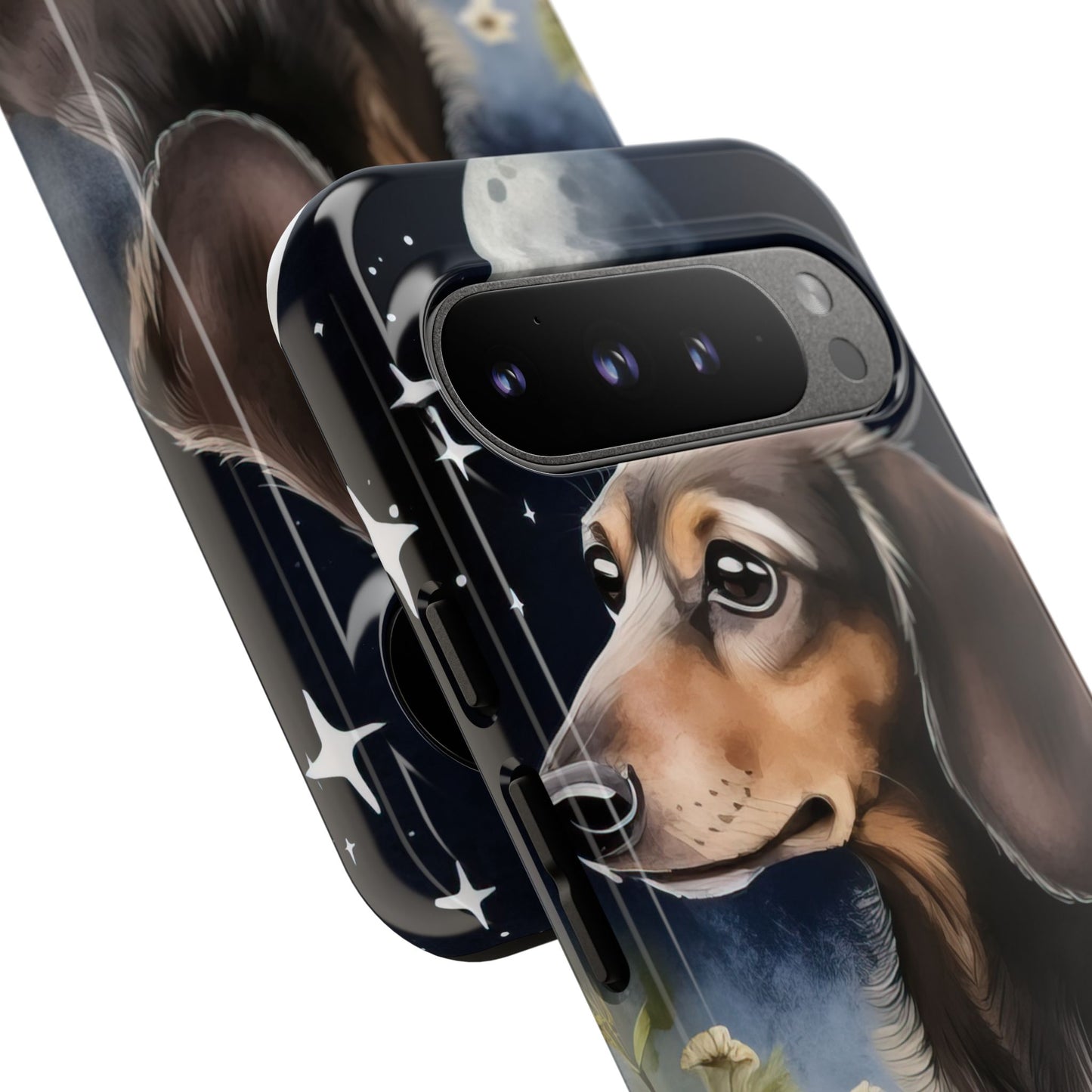 Vibrant Dachshund Moonlight Phone Case - Dog Apple Pixel Galaxy