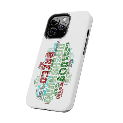 Dachshund Phone Case Dog Lover Gift Tough Phone Cover Doxie Word Art