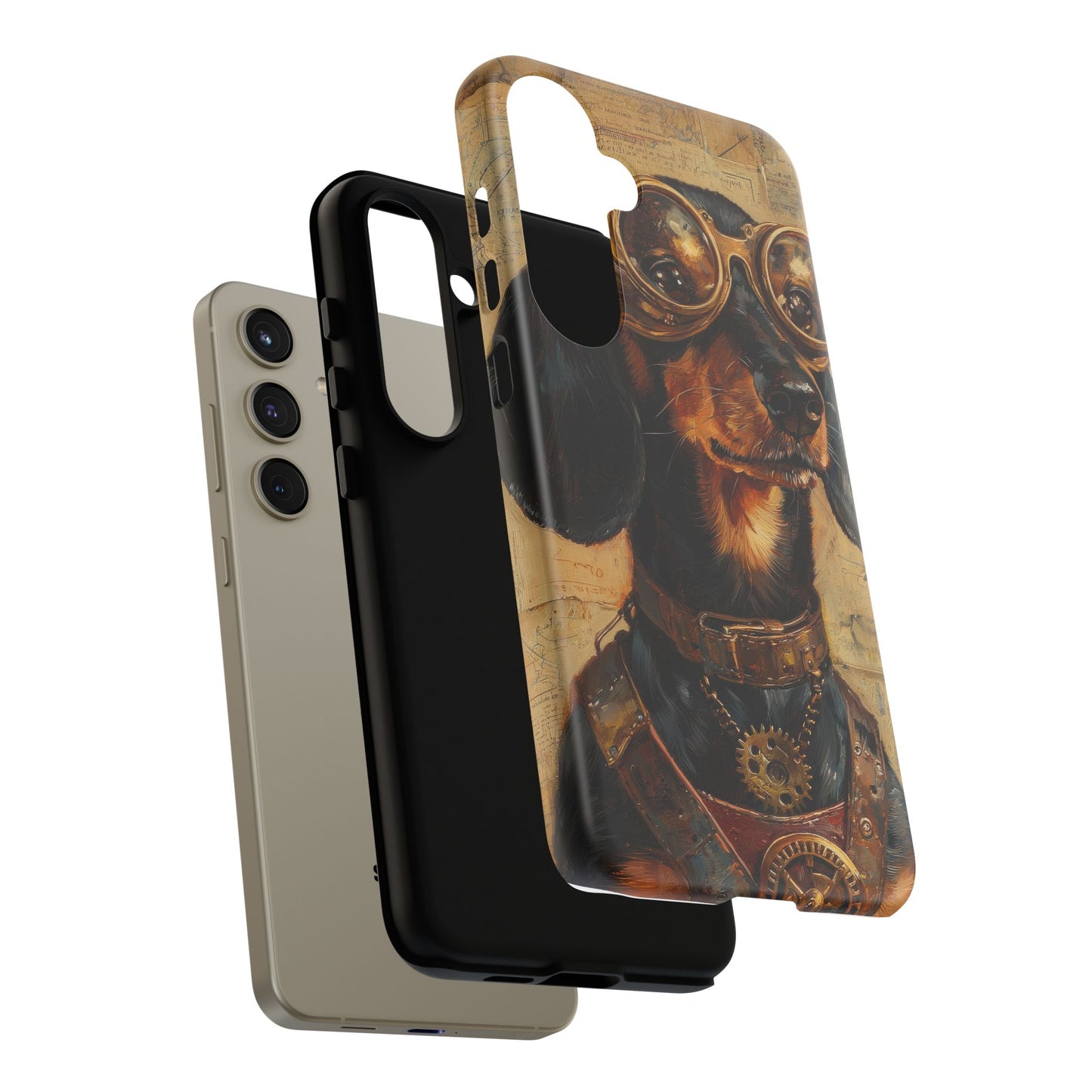 Steam Punk Dachshund Mens Phone Case - Dog Apple Pixel Galaxy