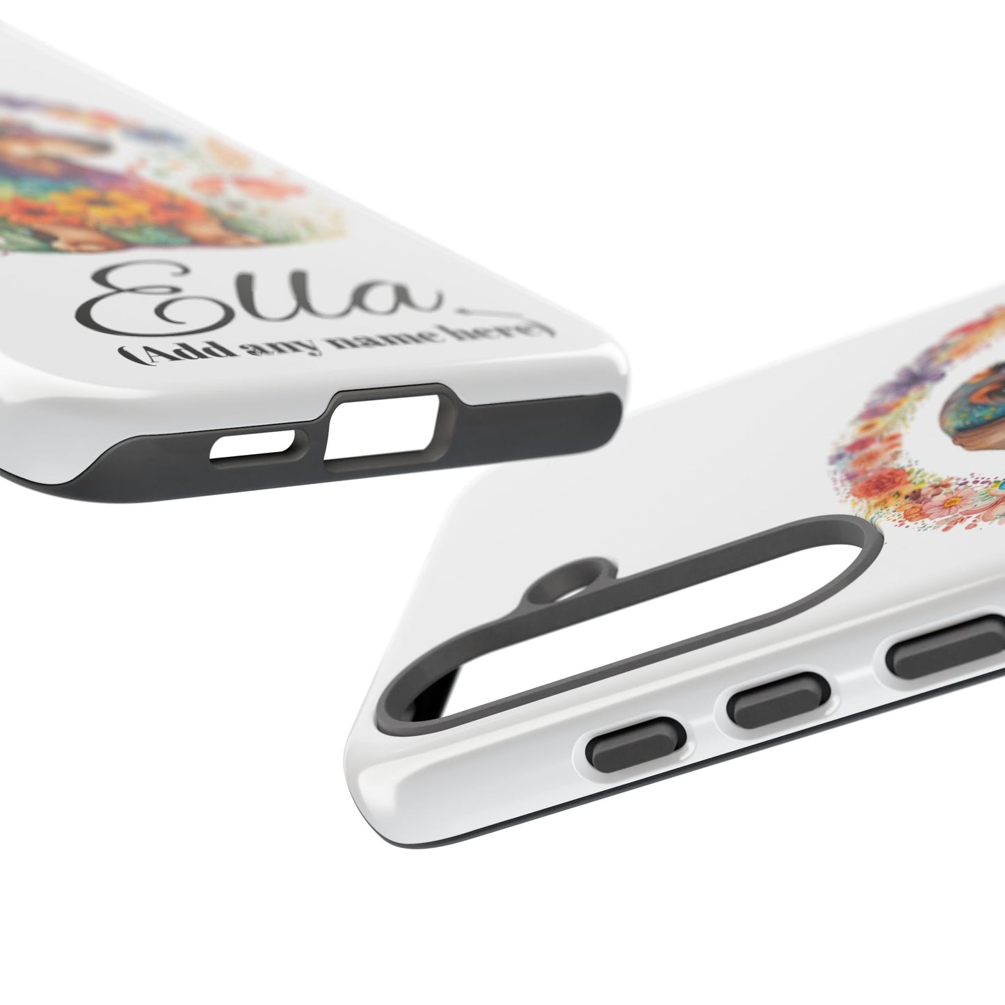 Personalized Dachshund Case for Pet Lovers Floral Phone Case Custom Name Phone