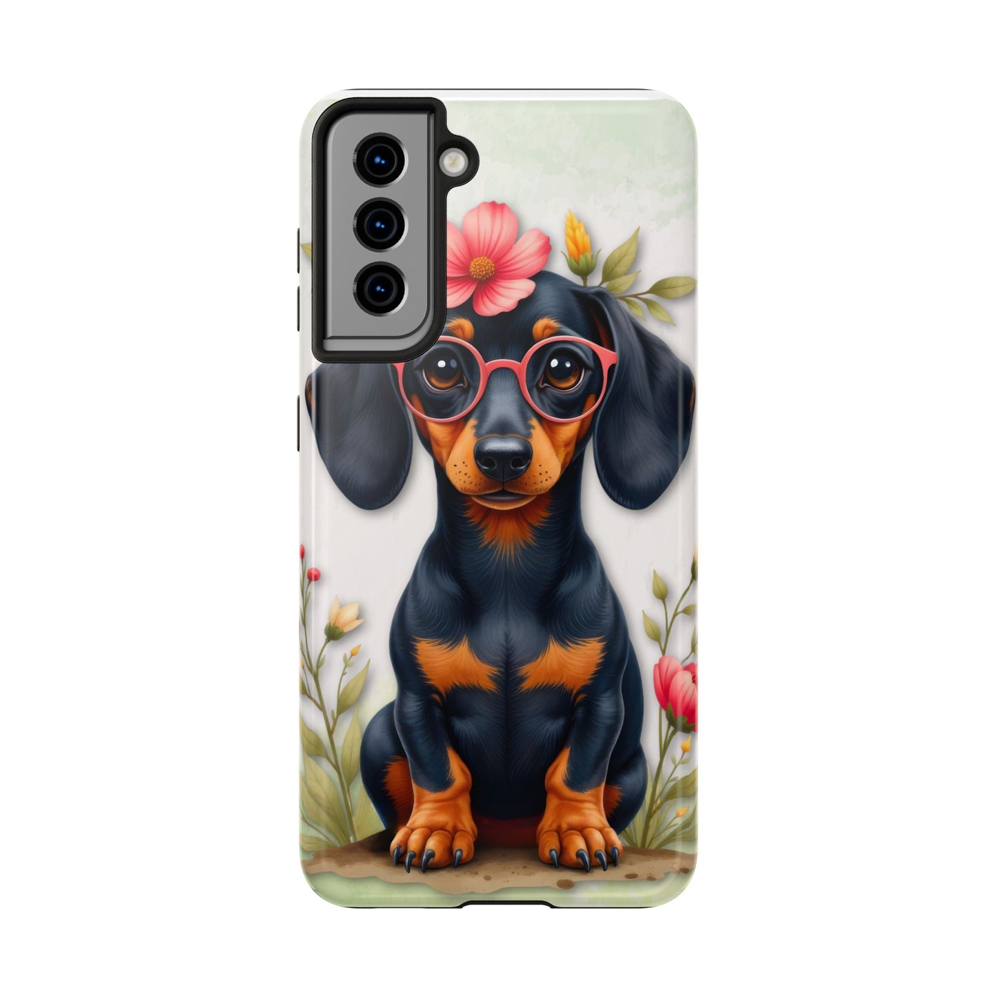 Cute Dachshund Phone Case, Dog Lover Gift, Tough Phone Cover, Pet Accessory,