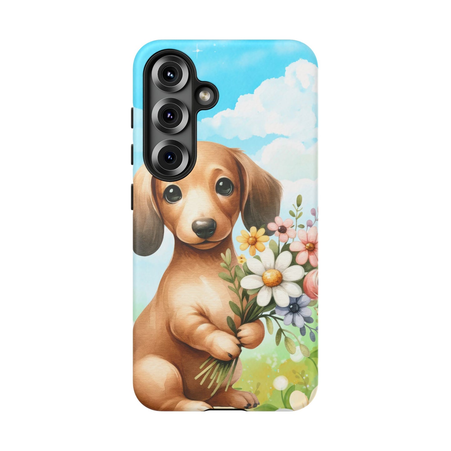 Watercolor Dachshund Dog Phone Case - Rescue Dog Apple Pixel Galaxy Spring