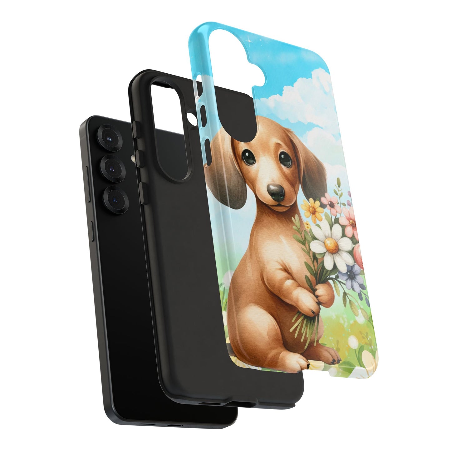 Watercolor Dachshund Dog Phone Case - Rescue Dog Apple Pixel Galaxy Spring