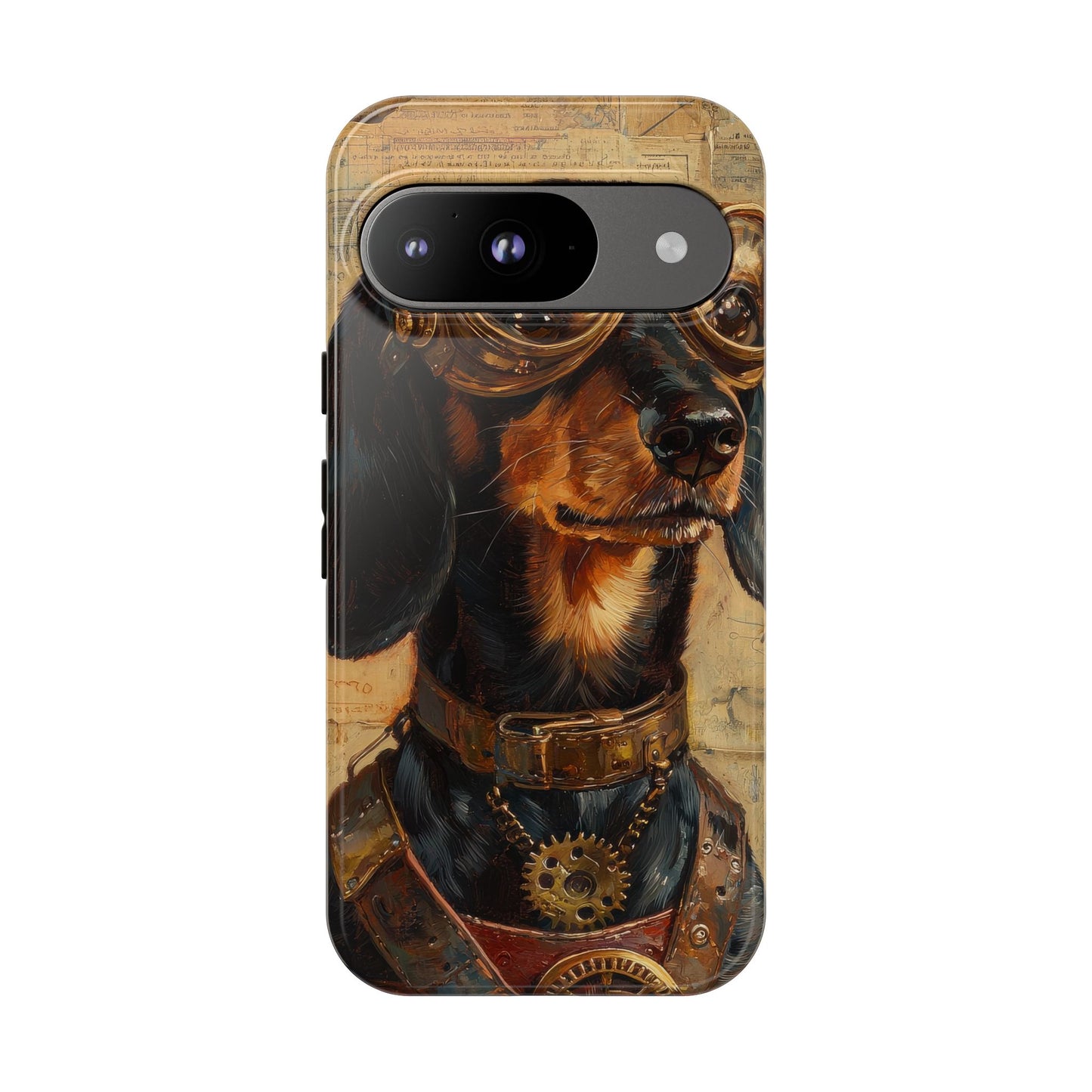 Steam Punk Dachshund Mens Phone Case - Dog Apple Pixel Galaxy