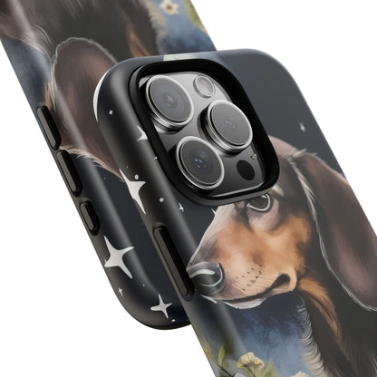 Vibrant Dachshund Moonlight Phone Case - Dog Apple Pixel Galaxy