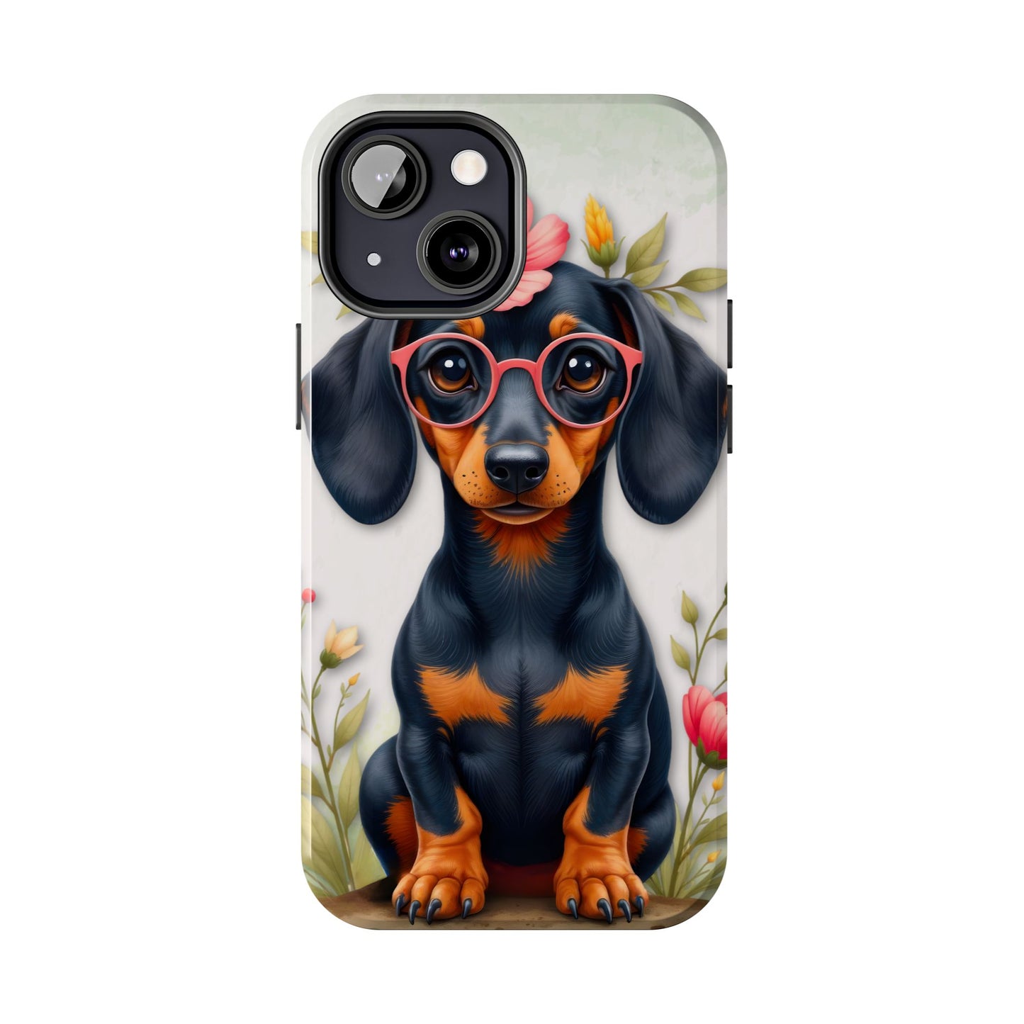 Cute Dachshund Phone Case, Dog Lover Gift, Tough Phone Cover, Pet Accessory,