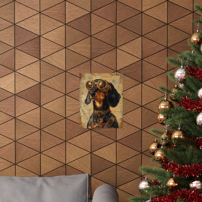 Steam Punk Dachshund Vertical Poster Dog Room Art Gift Game Room Sophisticated 2
