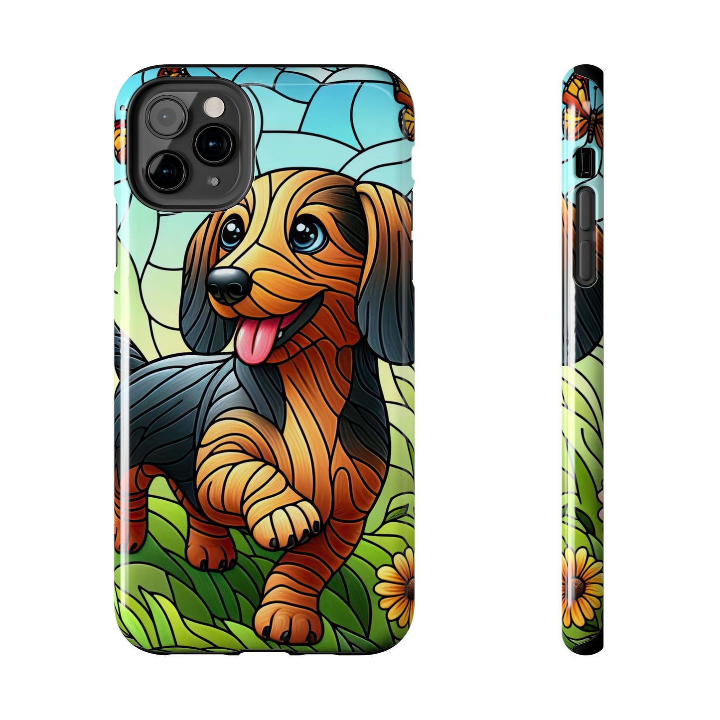 Cute Dachshund Phone Case, Dog Lover Gift, Tough Phone Cover, Pet Accessory,