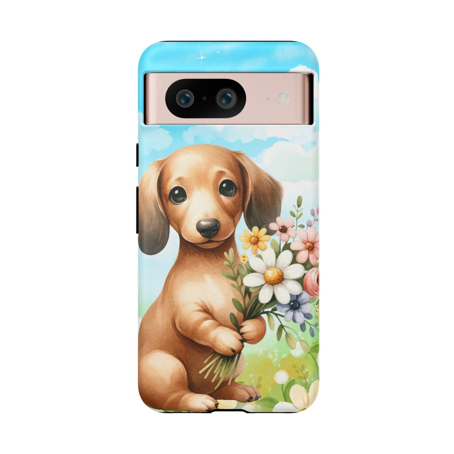 Watercolor Dachshund Dog Phone Case - Rescue Dog Apple Pixel Galaxy Spring