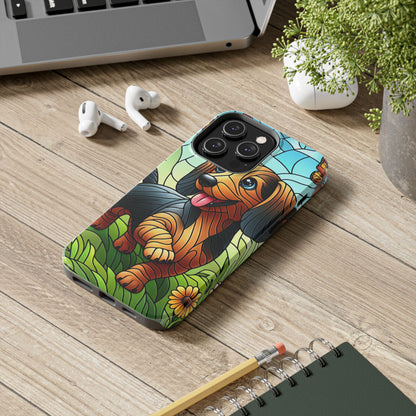 Cute Dachshund Phone Case, Dog Lover Gift, Tough Phone Cover, Pet Accessory,