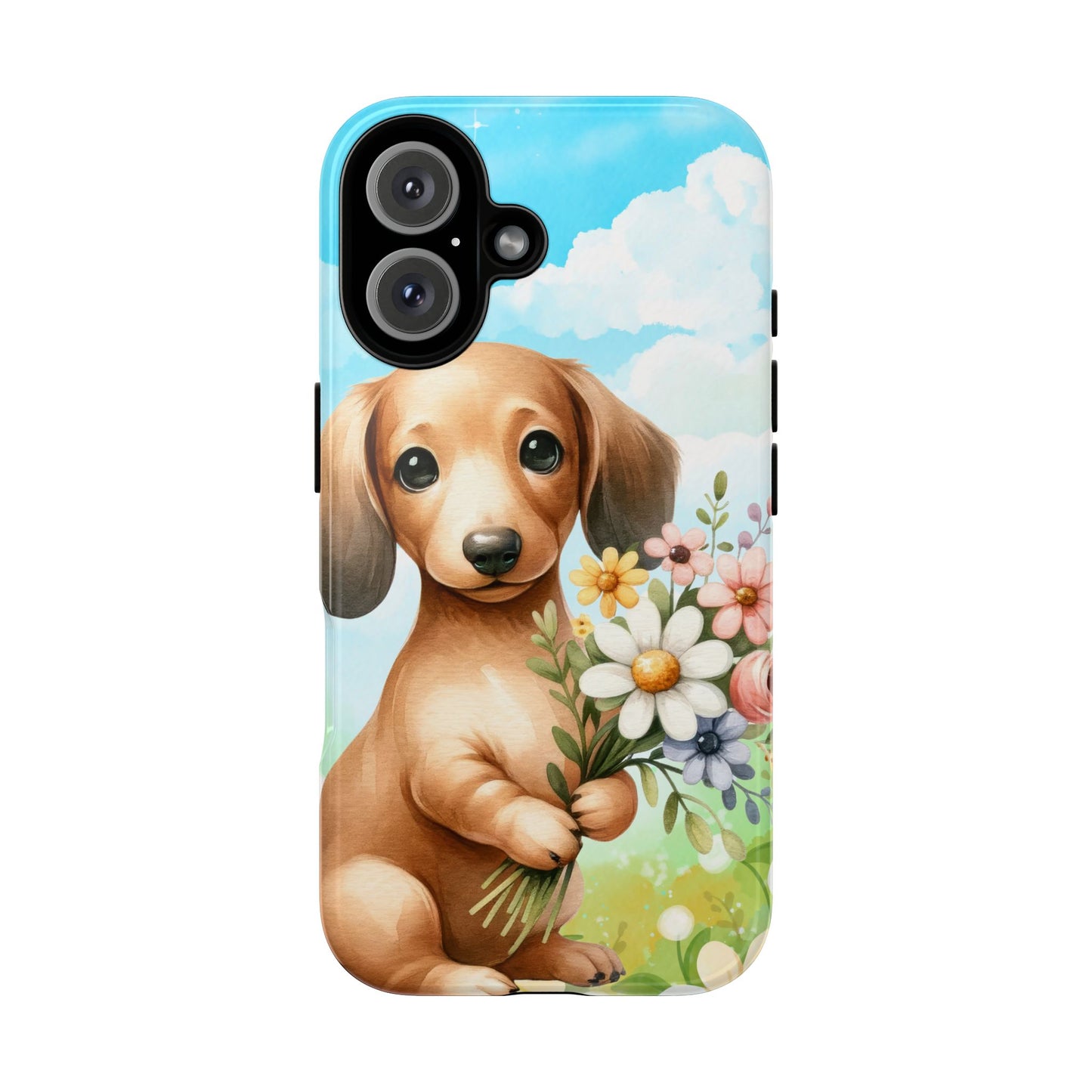 Watercolor Dachshund Dog Phone Case - Rescue Dog Apple Pixel Galaxy Spring