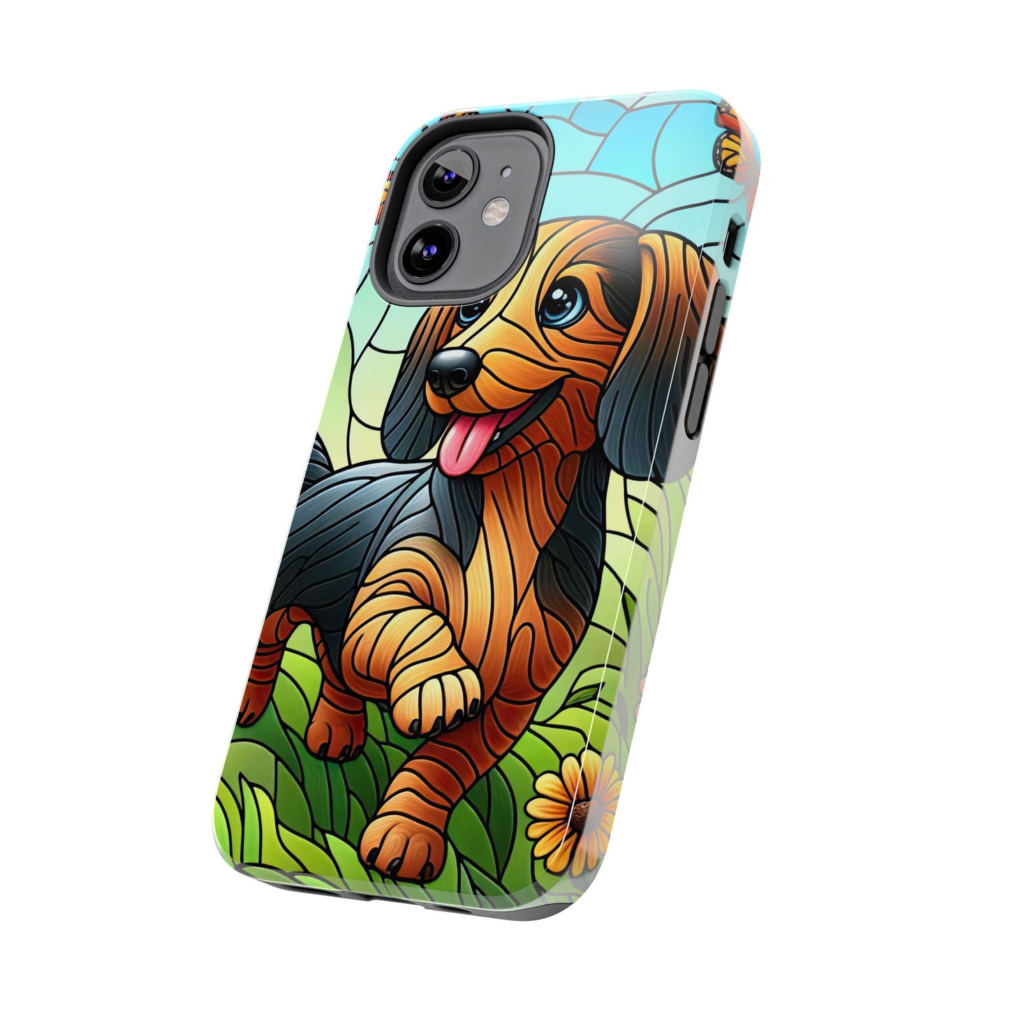 Cute Dachshund Phone Case, Dog Lover Gift, Tough Phone Cover, Pet Accessory,