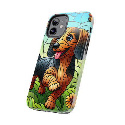 Cute Dachshund Phone Case, Dog Lover Gift, Tough Phone Cover, Pet Accessory,