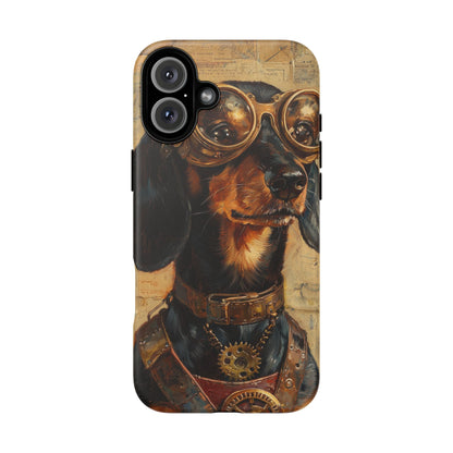 Steam Punk Dachshund Mens Phone Case - Dog Apple Pixel Galaxy