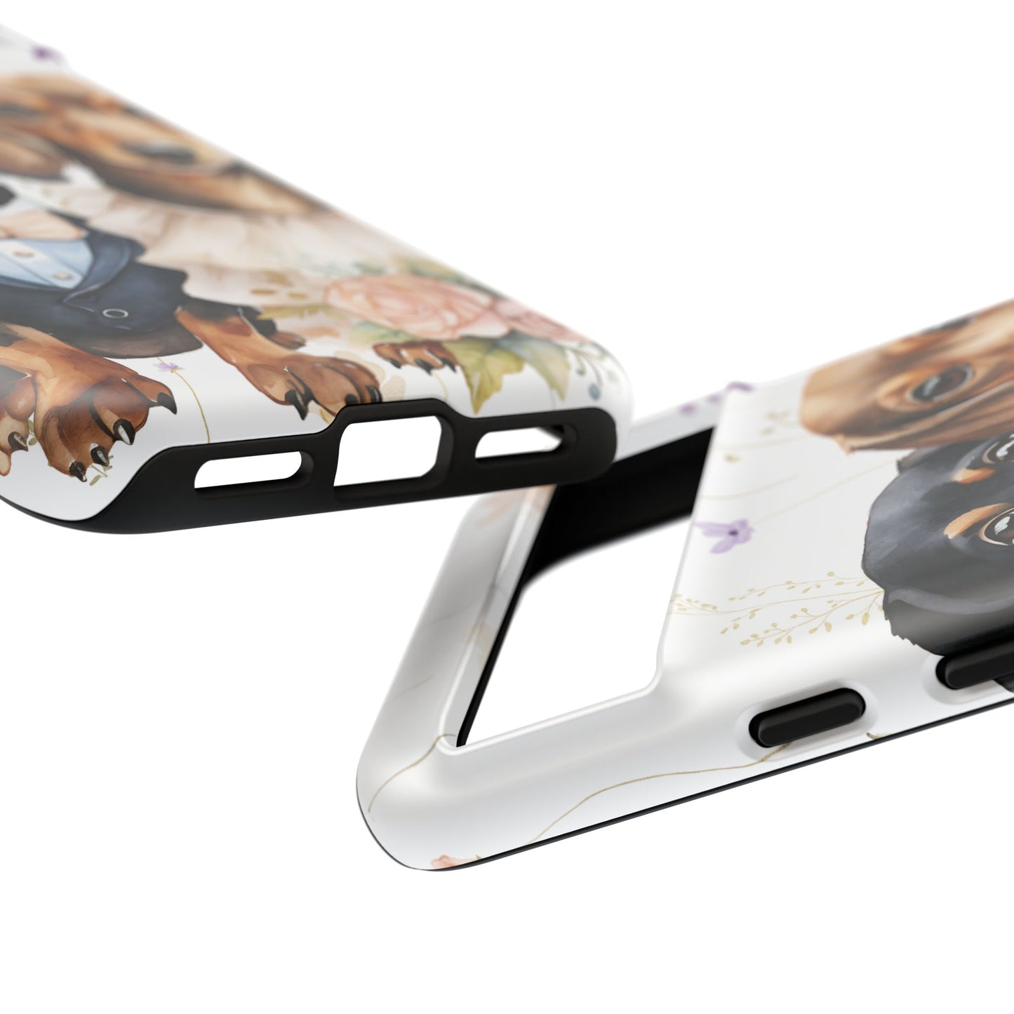 Wedding Dachshund Dog Phone Case - Bridal Gift Flower Girl Apple Pixel Galaxy
