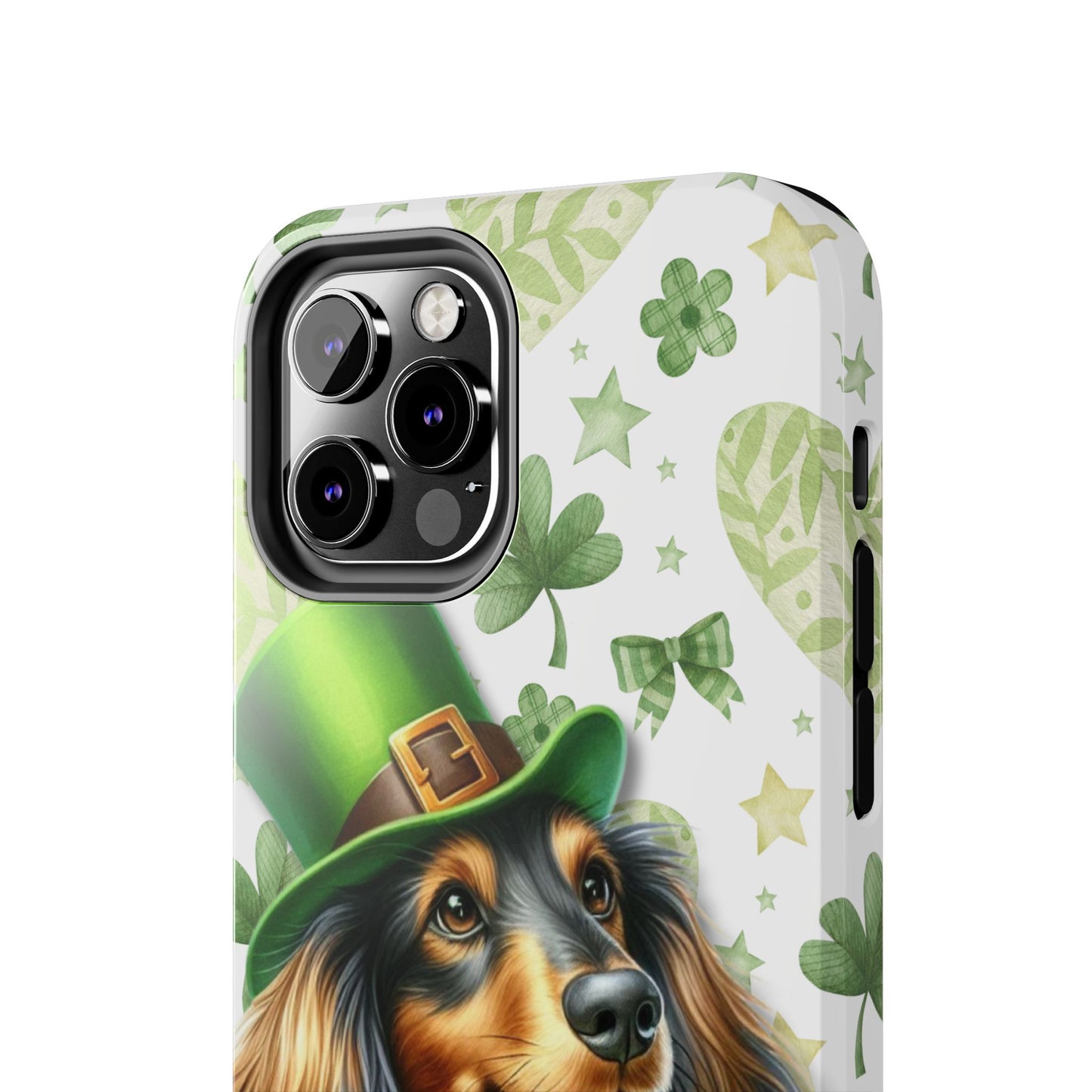 St Patricks Cute Dachshund Phone Case Dog Lover Gift Tough Phone Cover Patty