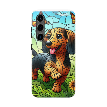 Cute Dachshund Phone Case, Dog Lover Gift, Tough Phone Cover, Pet Accessory,