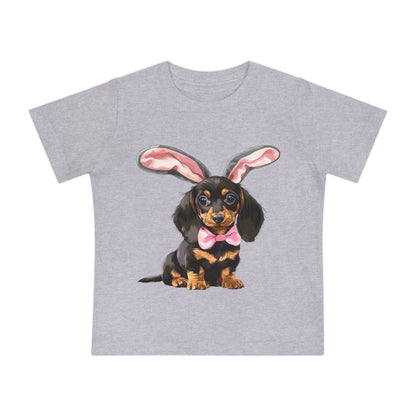 Easter Girl Puppy Baby T-Shirt, Cute Dog Doxie Toddler Dachshund