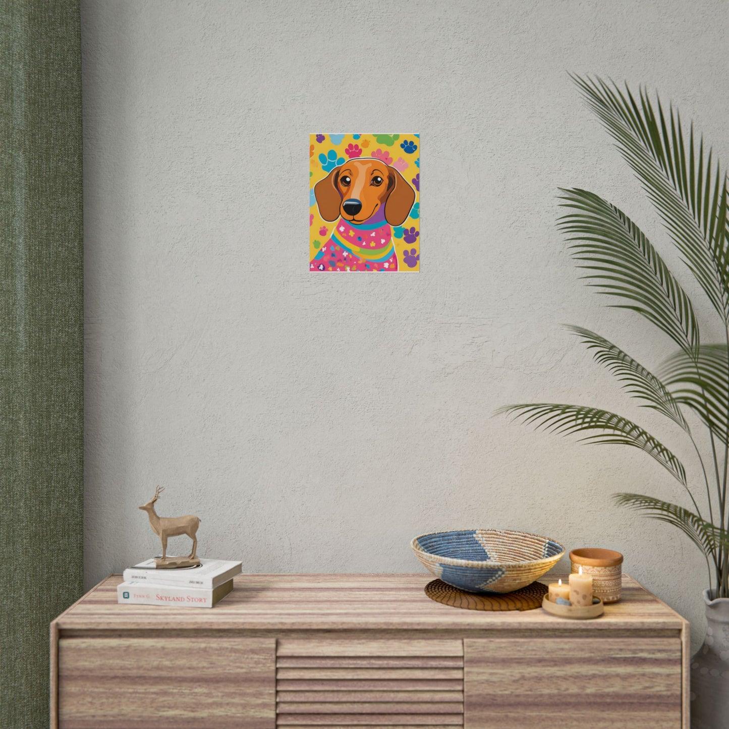Dachshund Poster Dog Wall Art Animal Lover Kids Room Decoration Girls