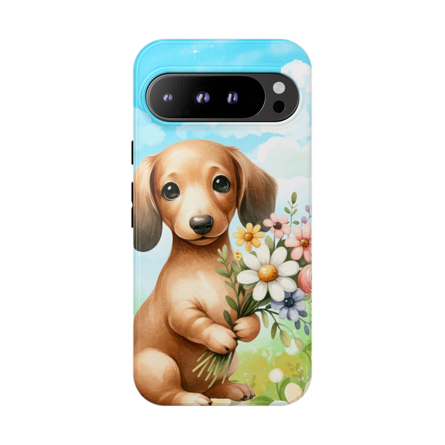 Watercolor Dachshund Dog Phone Case - Rescue Dog Apple Pixel Galaxy Spring