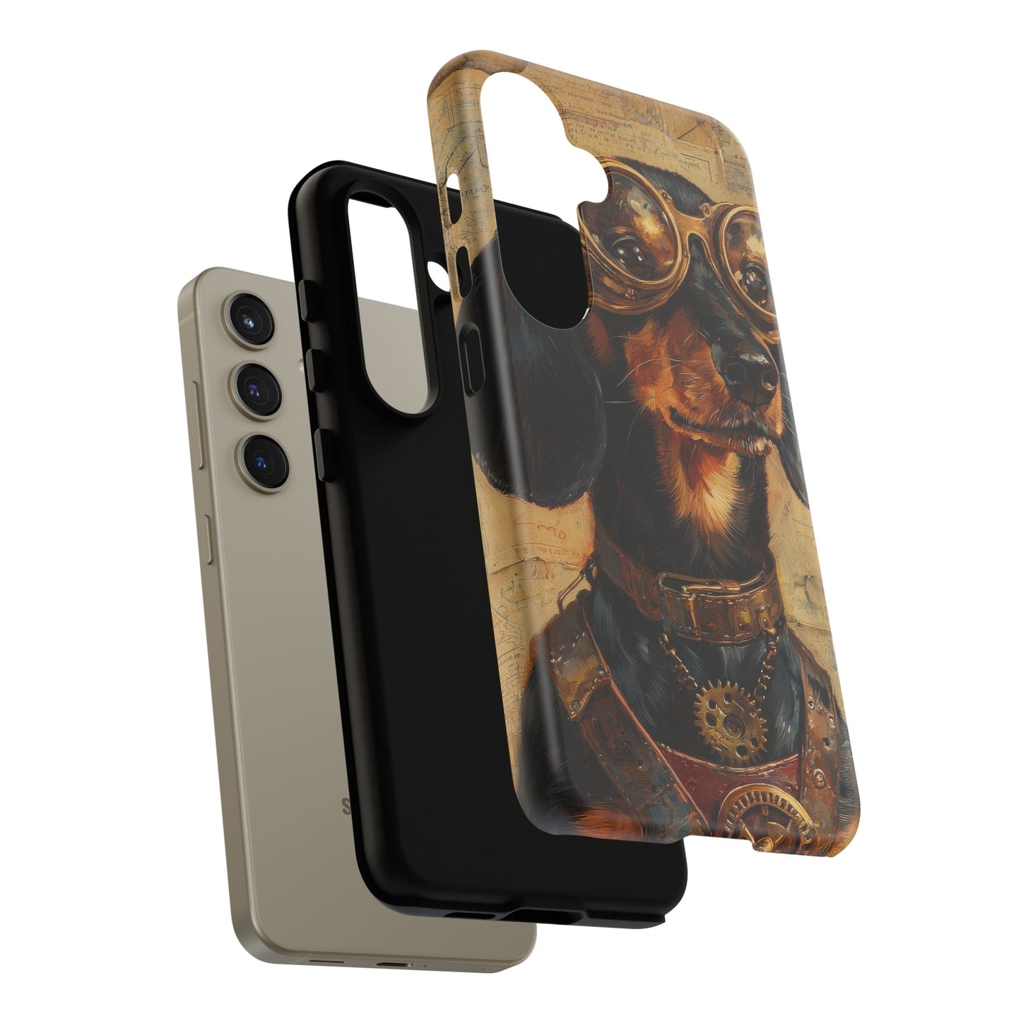 Steam Punk Dachshund Mens Phone Case - Dog Apple Pixel Galaxy