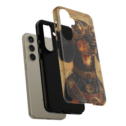 Steam Punk Dachshund Mens Phone Case - Dog Apple Pixel Galaxy