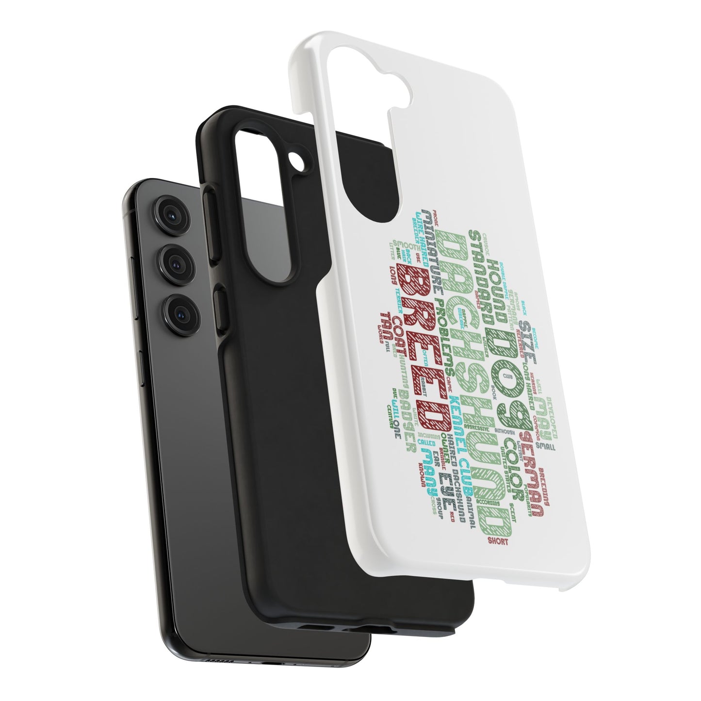 Dachshund Phone Case Dog Lover Gift Tough Phone Cover Doxie Word Art