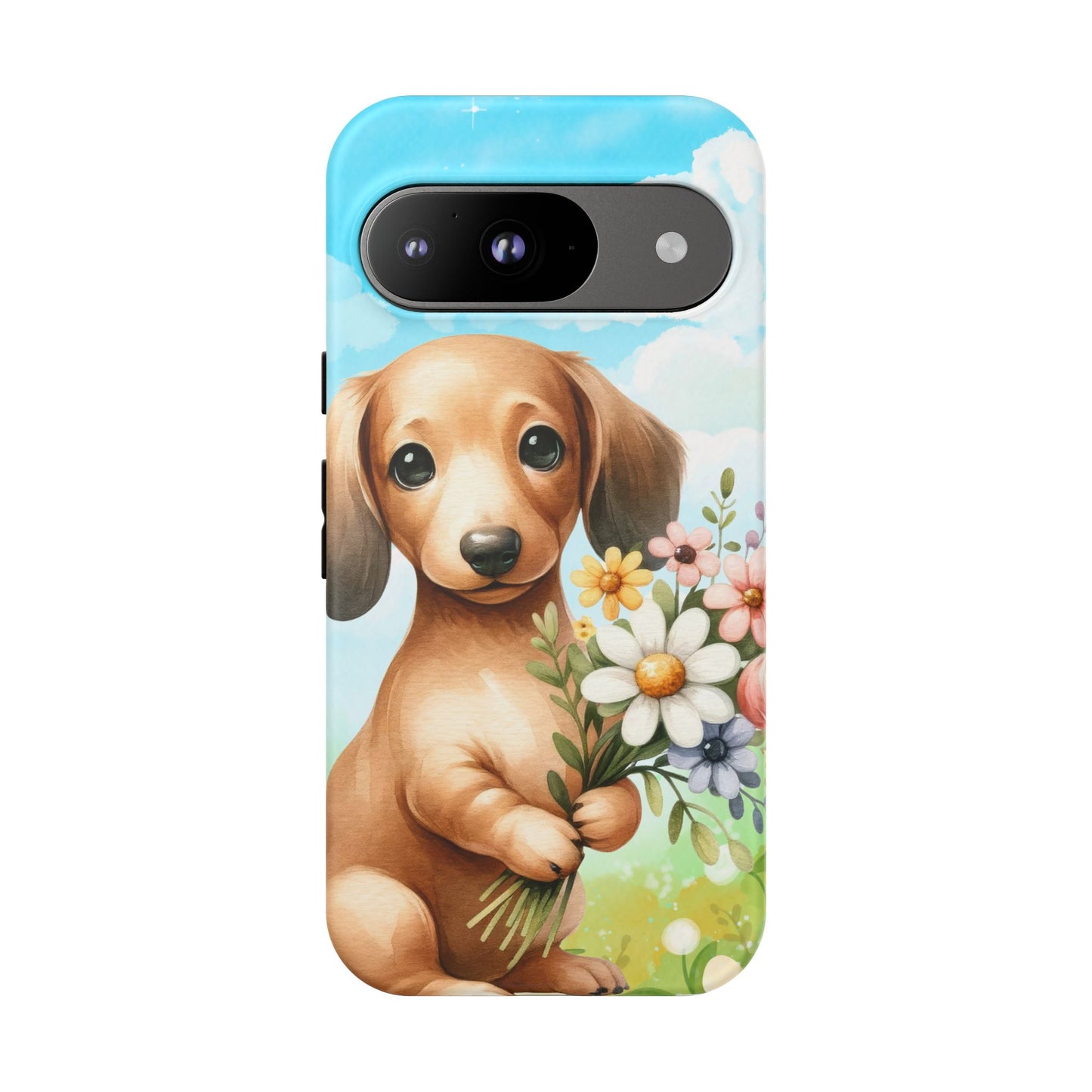 Watercolor Dachshund Dog Phone Case - Rescue Dog Apple Pixel Galaxy Spring