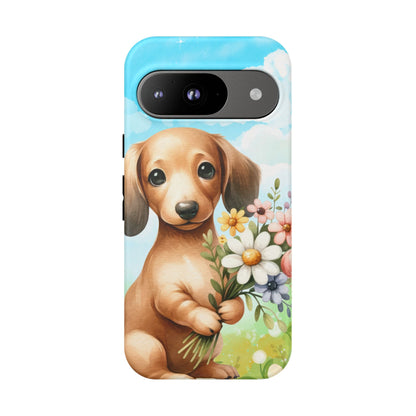 Watercolor Dachshund Dog Phone Case - Rescue Dog Apple Pixel Galaxy Spring